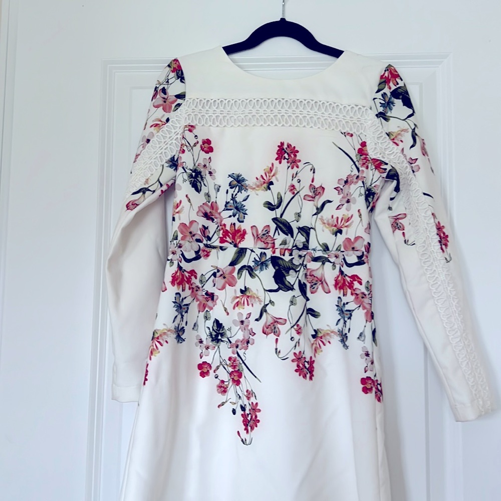 Cream floral dress